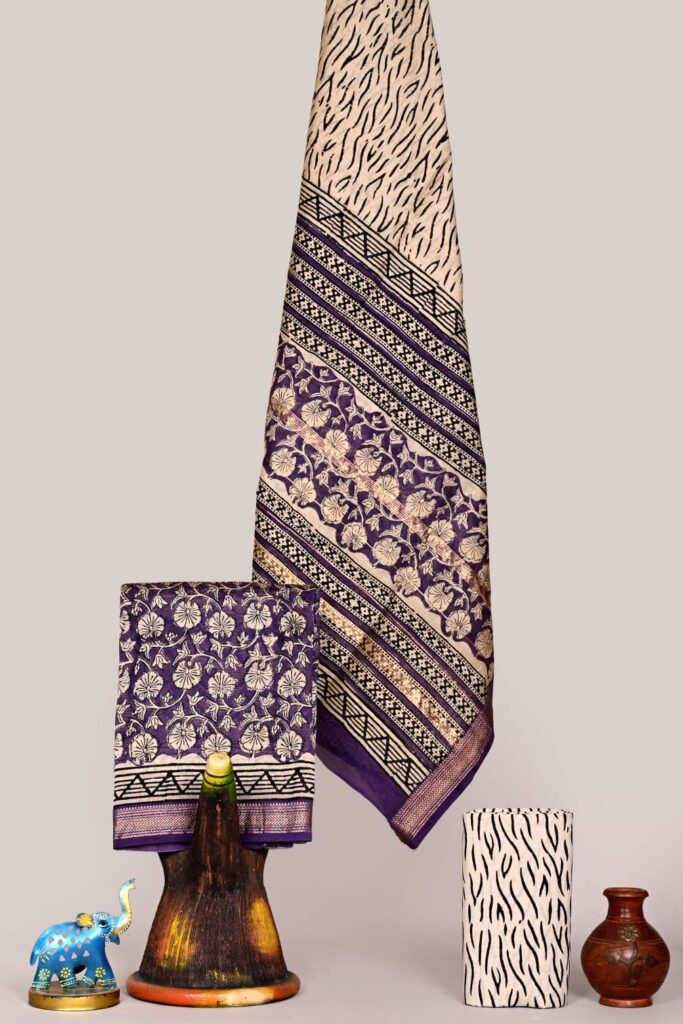 Maheshwari Silk Suit Set