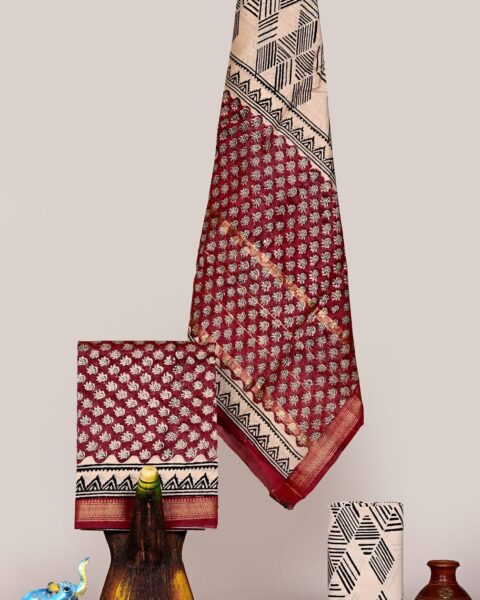Maheshwari Silk Suit Set